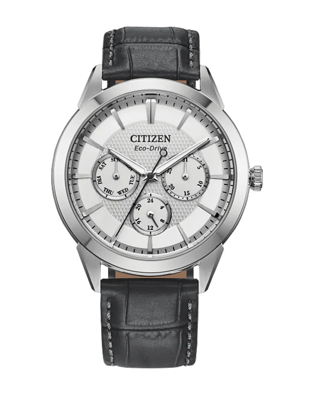 Citizen Eco-Drive Multi-Function Black Leather Watch BU2110-01A