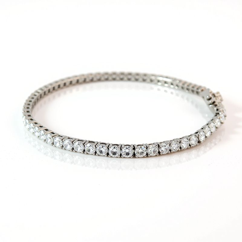 18ct White Gold LAB Tennis Bracelet (62=4.97cts)