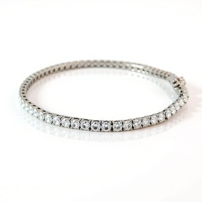 18ct White Gold LAB Tennis Bracelet (62=4.97cts) 18ct White Gold LAB Tennis Bracelet (62=4.97cts)