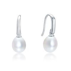 Sterling Silver Short Hook FWP Drop Earrings