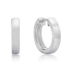 Sterling Silver Round Huggie Earrings