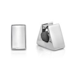 Sterling Silver Lux Large Handbag Huggie Earrings