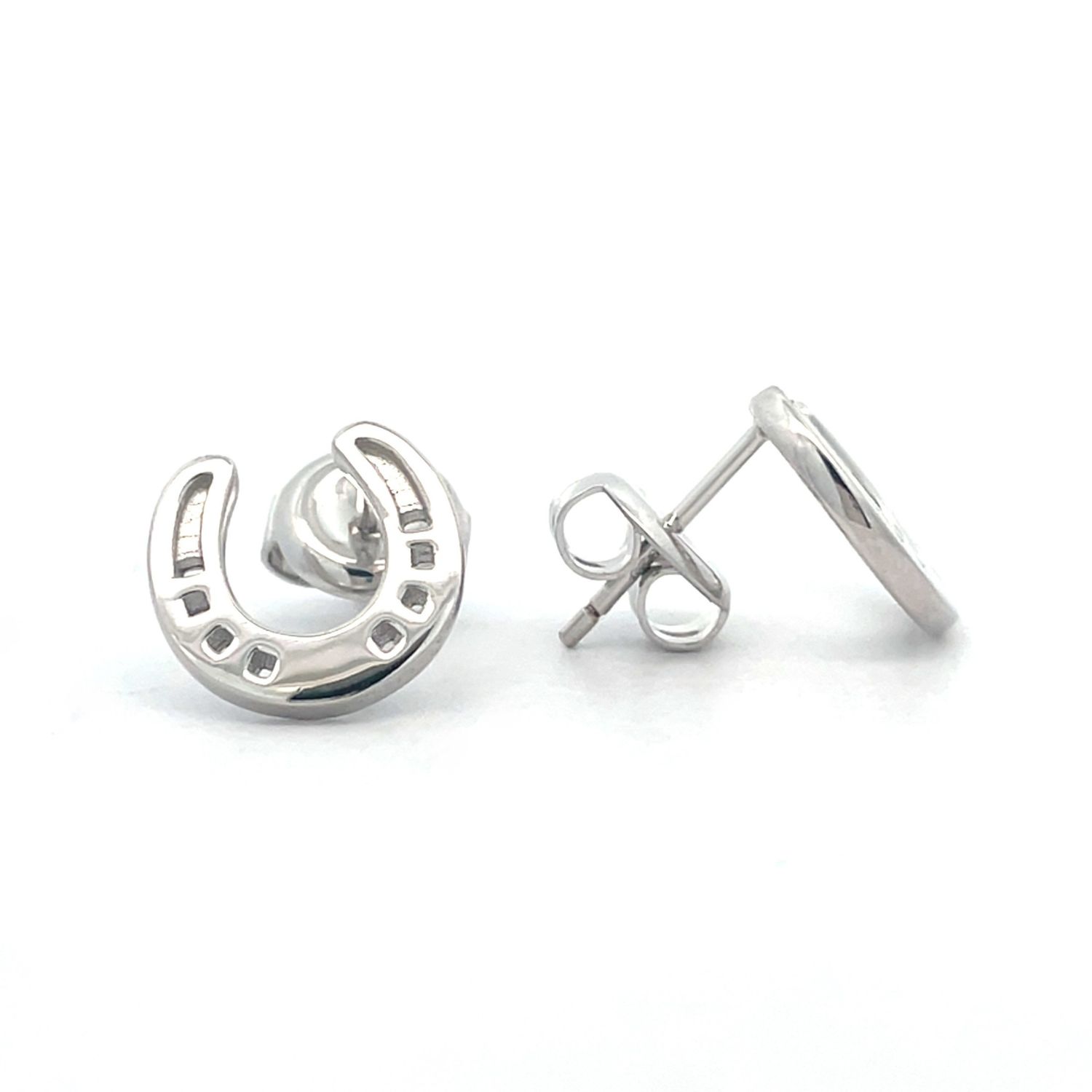 Sterling Silver Horse Shoe Stud Earrings