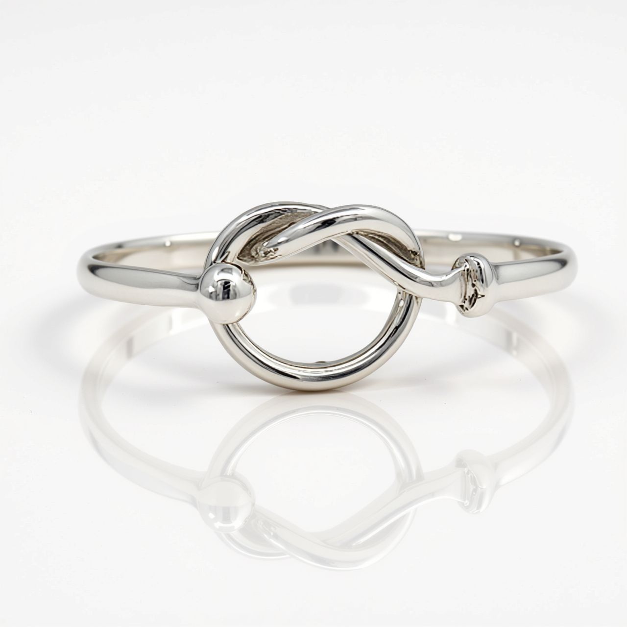 Sterling Silver Open Top Knot Bangle