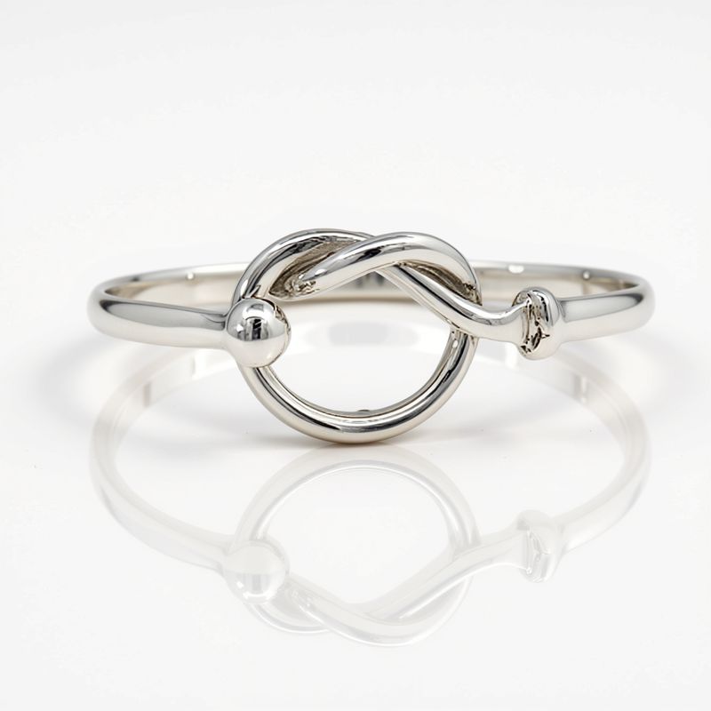 Sterling Silver Open Top Knot Bangle