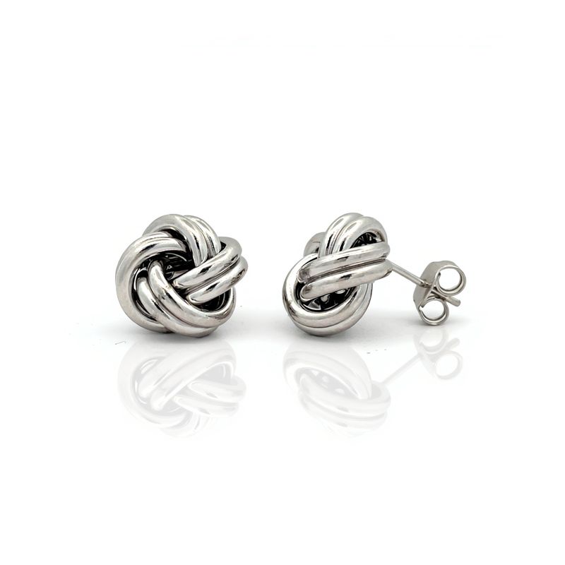 Sterling Silver Medium Knot Earrings