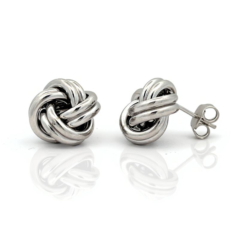 Sterling Silver Large Knot Earrings