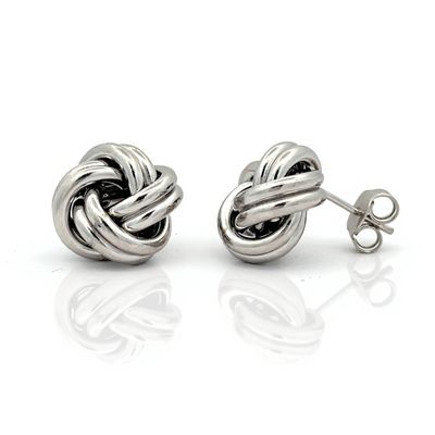 Sterling Silver Large Knot Earrings Sterling Silver Large Knot Earrings