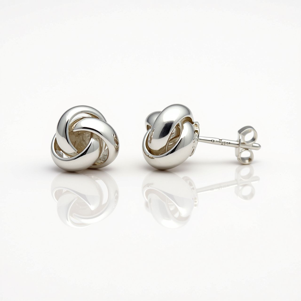 Sterling Silver Single Knot Earrings Sterling Silver Single Knot Earrings