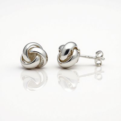 Sterling Silver Single Knot Earrings Sterling Silver Single Knot Earrings