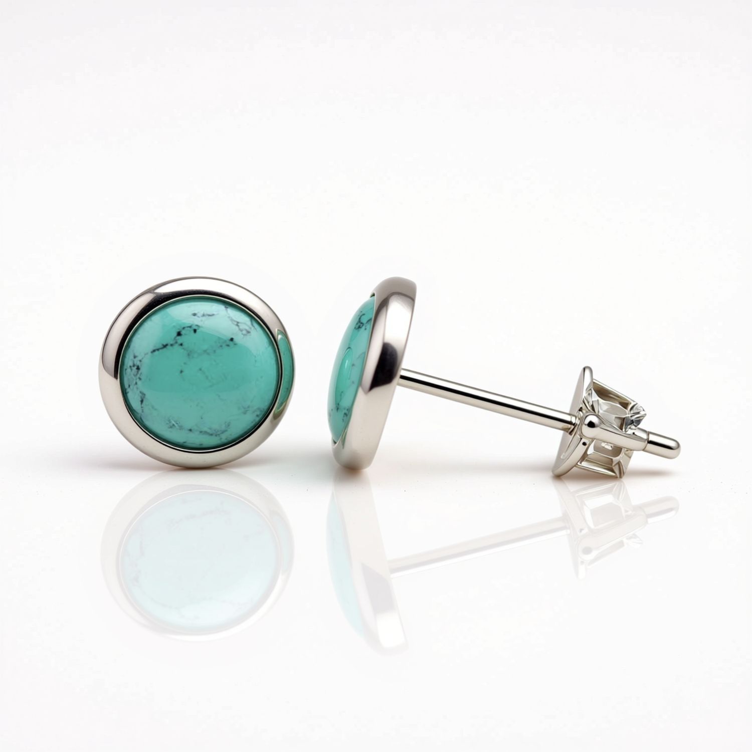 Sterling Silver Turquoise Stud Earrings Sterling Silver Turquoise Stud Earrings
