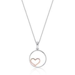 Sterling Silver RGP Heart Necklace