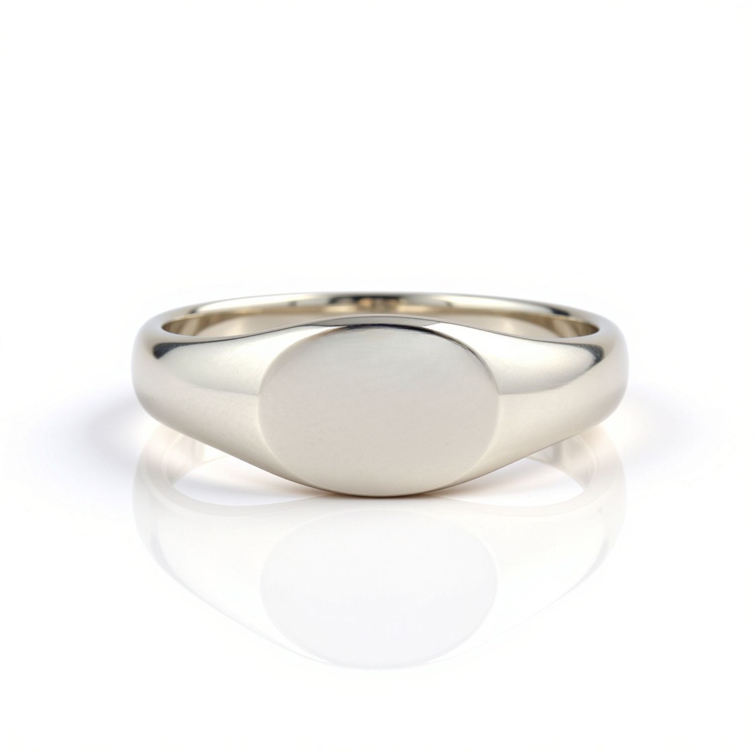 Sterling Silver Flat Oval Top Signet Ring Sterling Silver Flat Oval Top Signet Ring