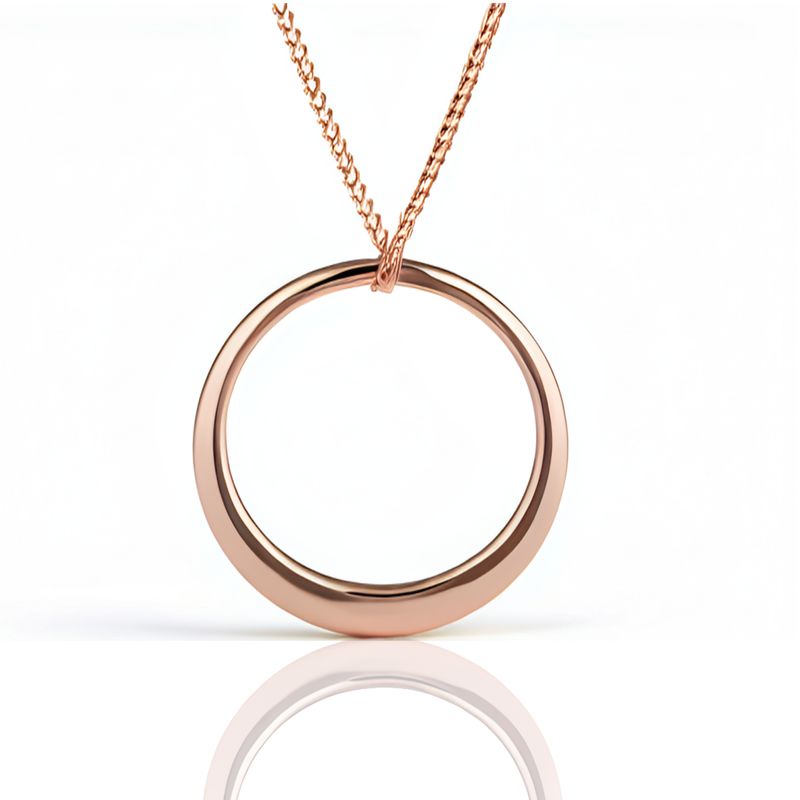 Personalised Family Circle 9ct Rose Gold 35mm