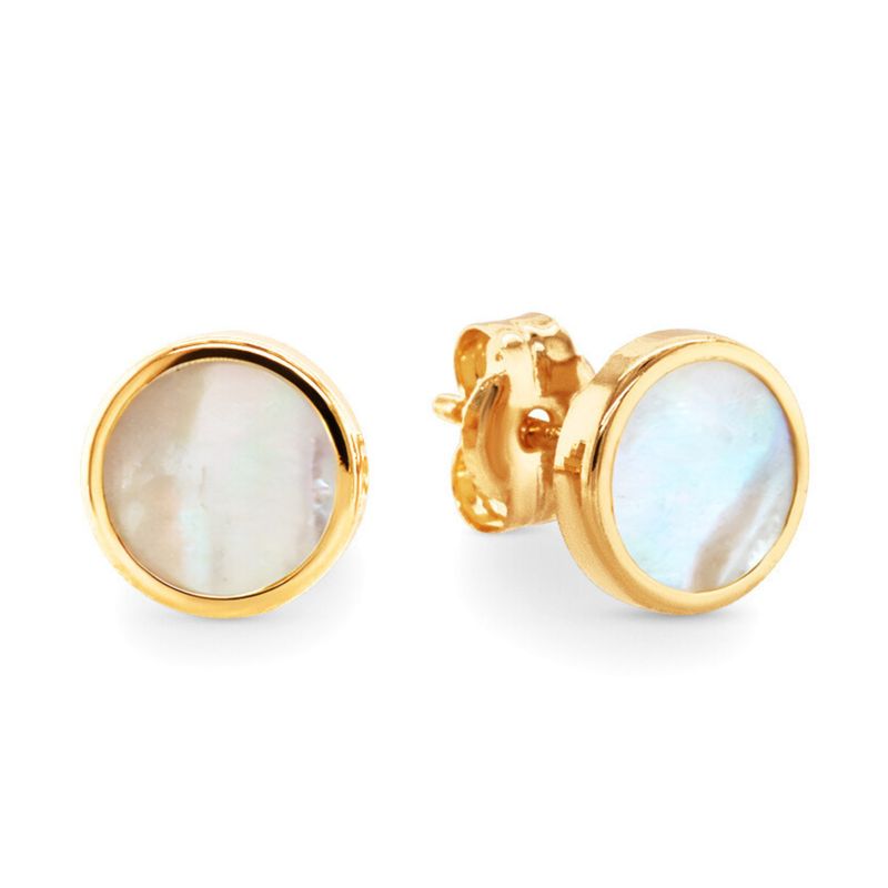 9ct Gold MOP Stud Earrings