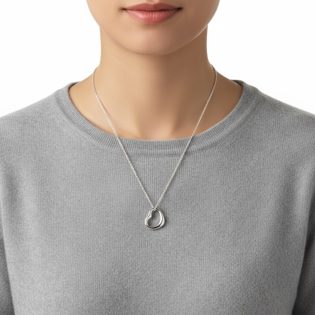 Sterling Silver Open Heart Pendant