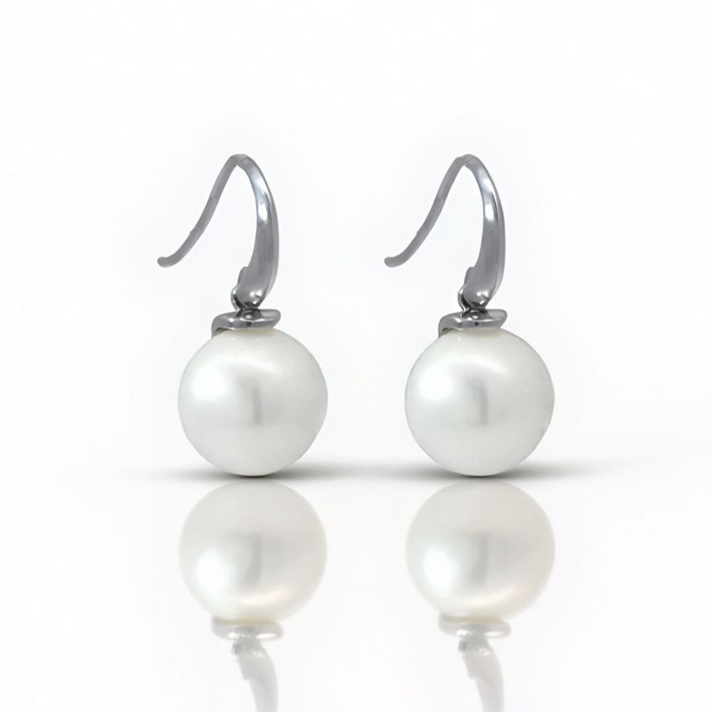 Sterling Silver FWP Button Hook Earrings