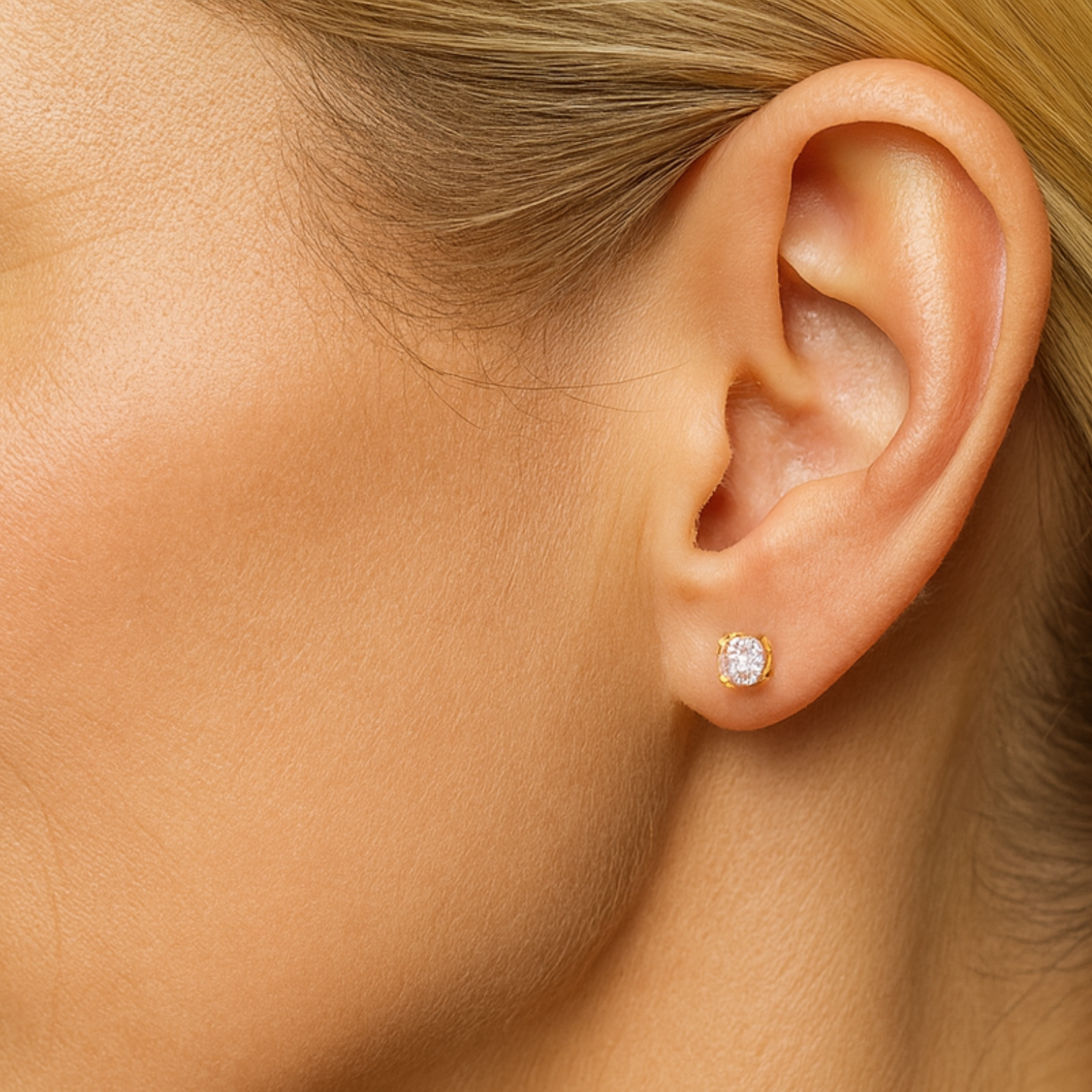 9ct Yellow Gold Lab Diamond Earrings (TDW 0.50ct)