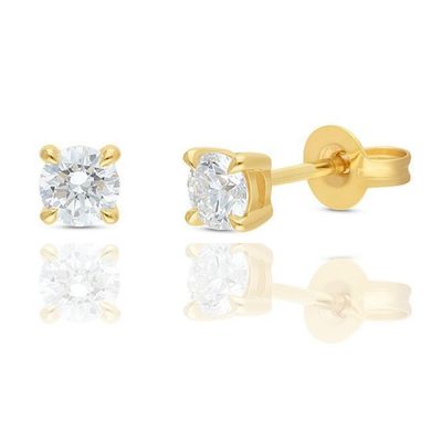 9ct Yellow Gold Lab Diamond Earrings (TDW 0.50ct) 9ct Yellow Gold Lab Diamond Earrings (TDW 0.50ct)