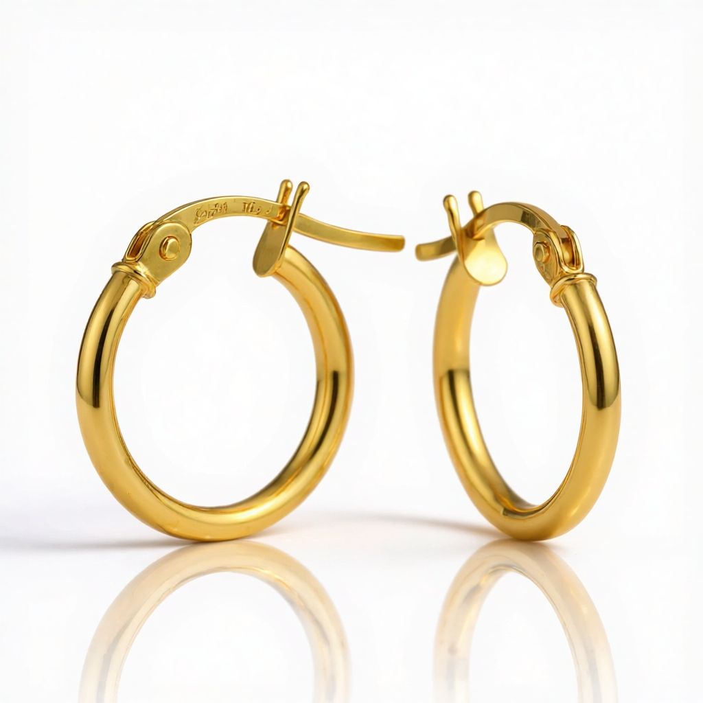 9ct Yellow Gold 'Eboli' Hoops 9ct Yellow Gold 'Eboli' Hoops