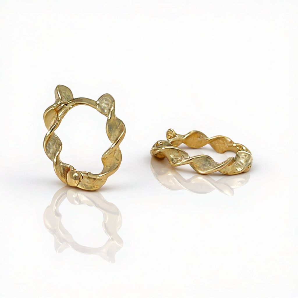 9ct Gold Pettit Twist Hoops 9ct Gold Pettit Twist Hoops