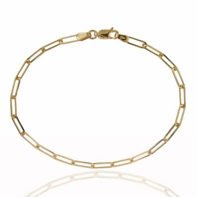 9ct Yellow Gold Fine Paperclip Bracelet