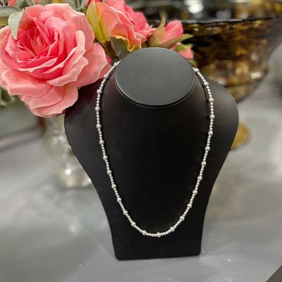 Sterling Silver Small Bead Necklace