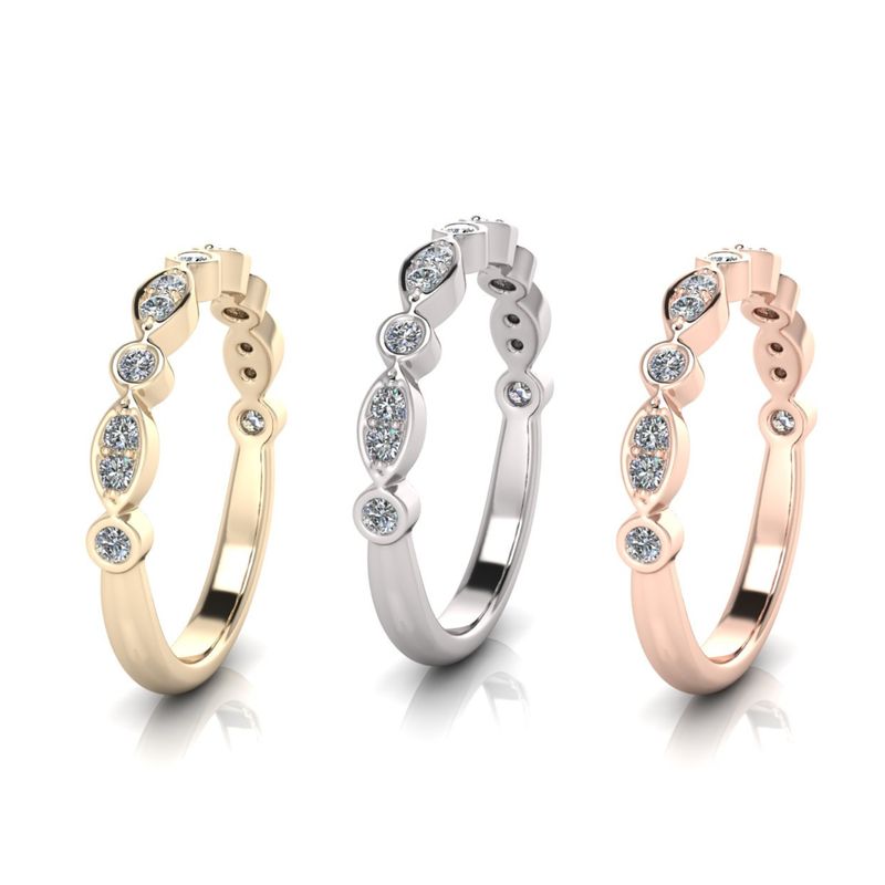 Marquise  & Round  Diamond Ring