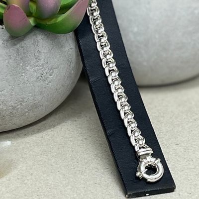 Sterling Silver Double Curb Roller Bracelet (B100) Sterling Silver Double Curb Roller Bracelet (B100)