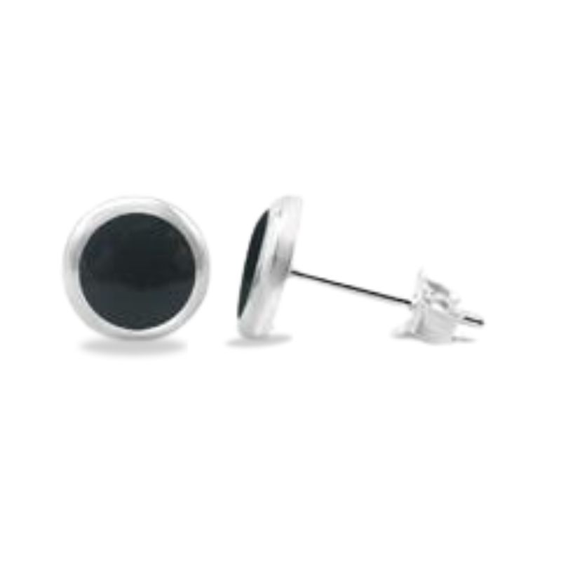 Sterling Silver Onyx Stud Earrings