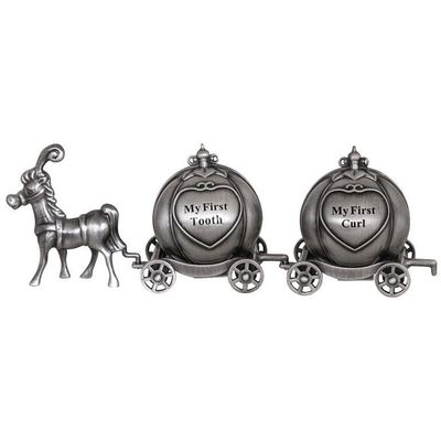Mini Pewter Pumpkin Coach First Tooth & Curl Mini Pewter Pumpkin Coach First Tooth & Curl