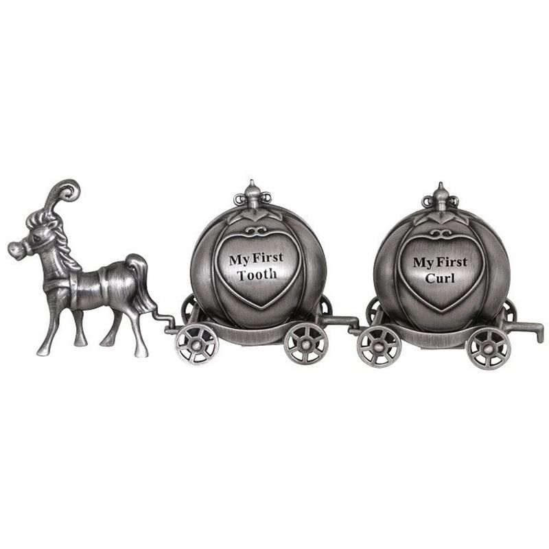 Mini Pewter Pumpkin Coach First Tooth & Curl