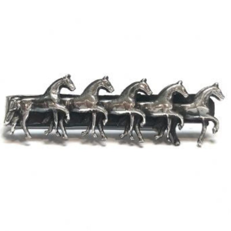 Sterling Silver Canting Horse Tie Bar