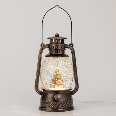 TEDDY BEAR AND TREE SNOW GLOBE