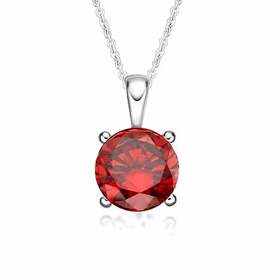 Sterling Silver  CZ BIRTHSTONE Pendant & Chain