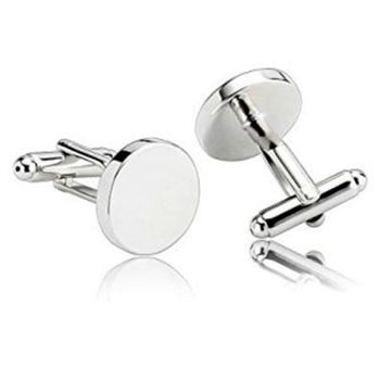 Sterling Silver Round Cufflinks