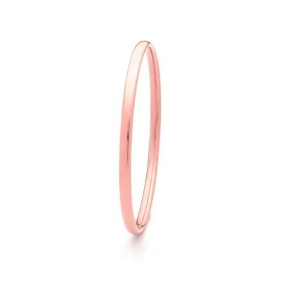 9ct Rose Gold Filled Oval Bangle 4.5mm