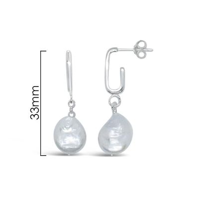 Sterling Silver Pearl Drop Earrings