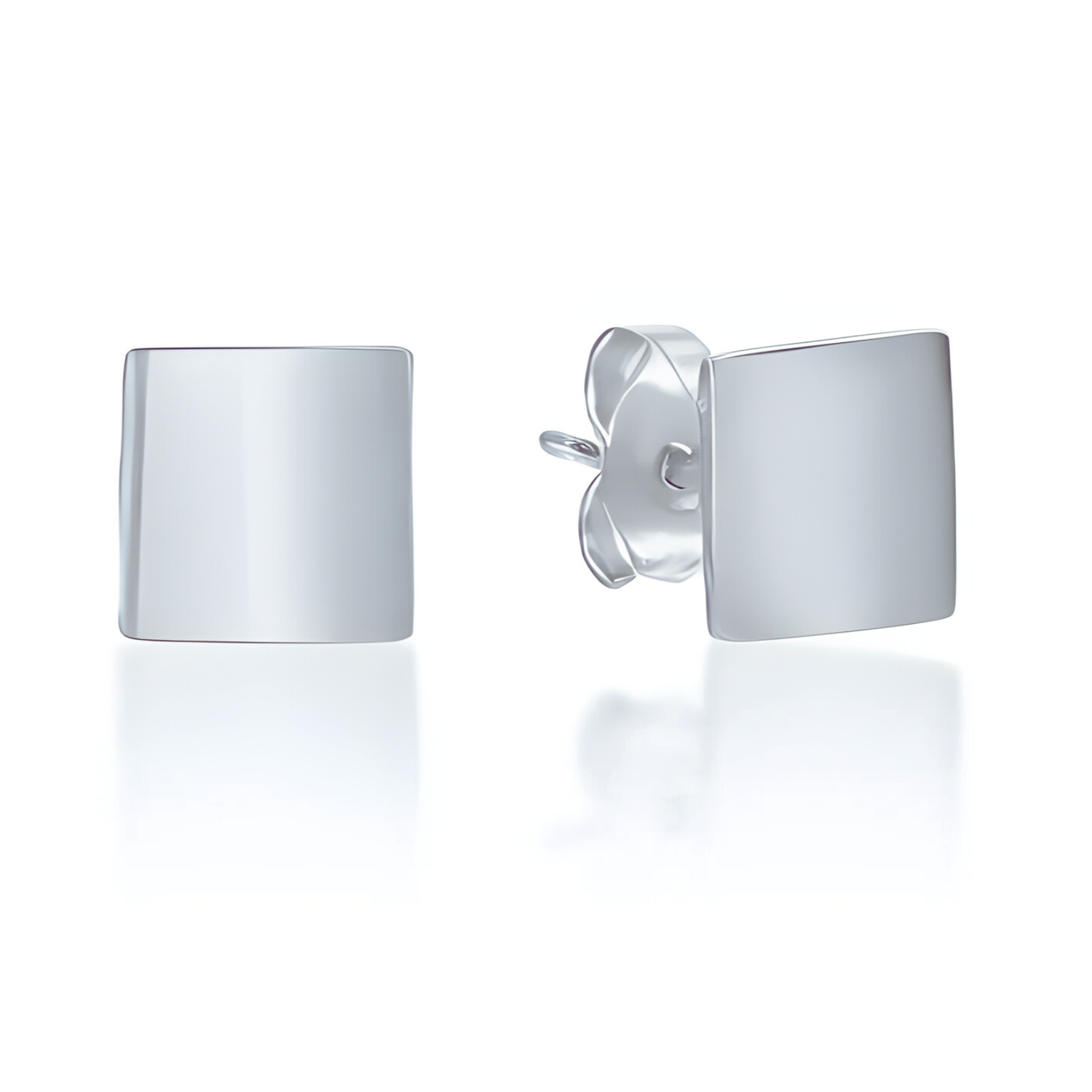Sterling Silver 7mm Square Studs
