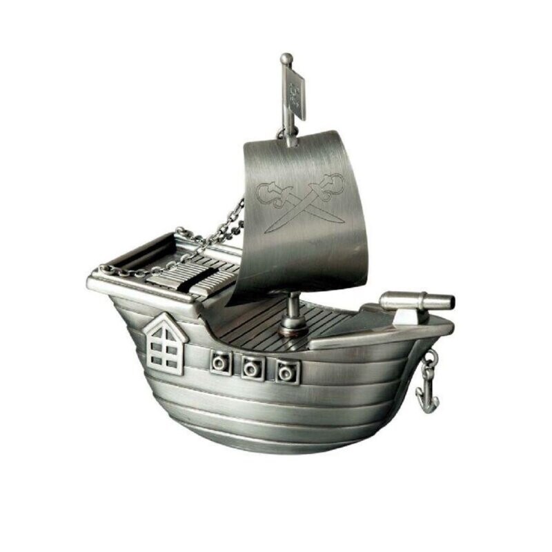 Jolly Rodger Pirate Ship Money Box