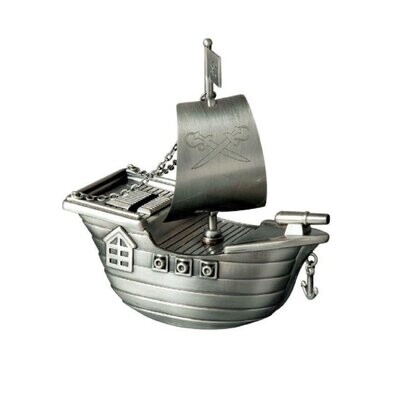 Jolly Rodger Pirate Ship Money Box