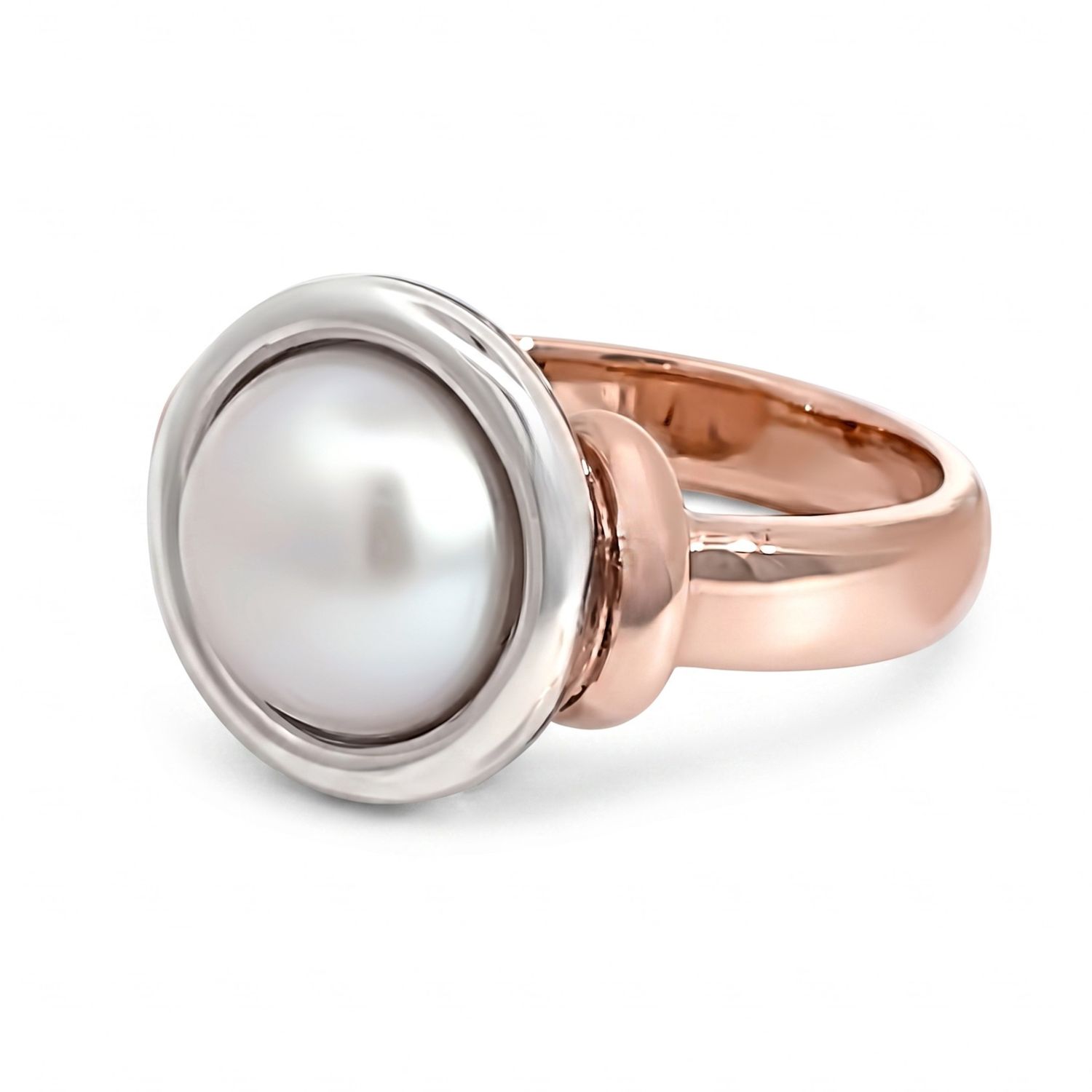 9ct Rose & Sterling Silver 9ct Rose & Sterling Silver "Whitneys" Mabe Pearl Ring