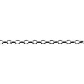 Sterling Silver Oval Belcher Necklace (BO1)