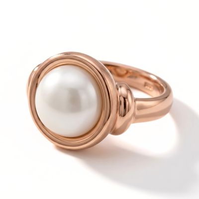 9ct Rose Gold "Whitney" Mabe Pearl Ring