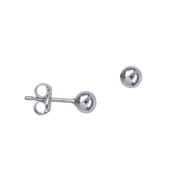 Sterling Silver Full Ball Stud Earrings