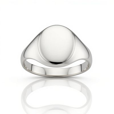 Sterling Silver Large Oval Signet Ring Sterling Silver Large Oval Signet Ring