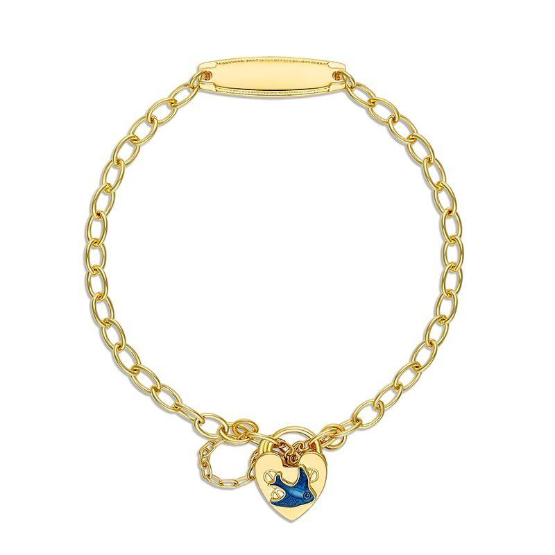 Baby ID Belcher Bracelet & Bluebird Heart Padlock