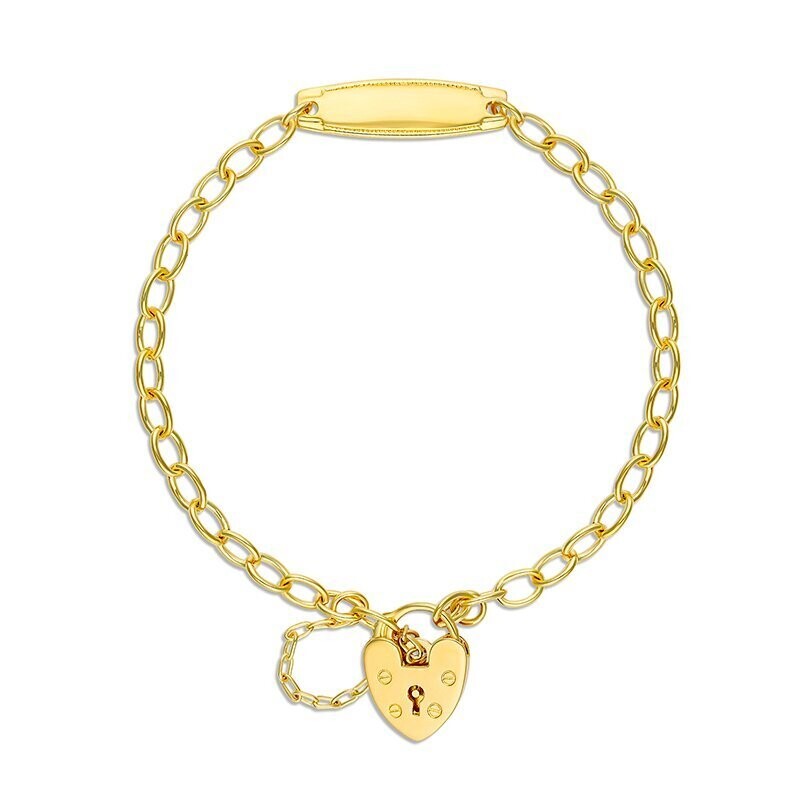 Baby ID Belcher Bracelet & Heart Padlock