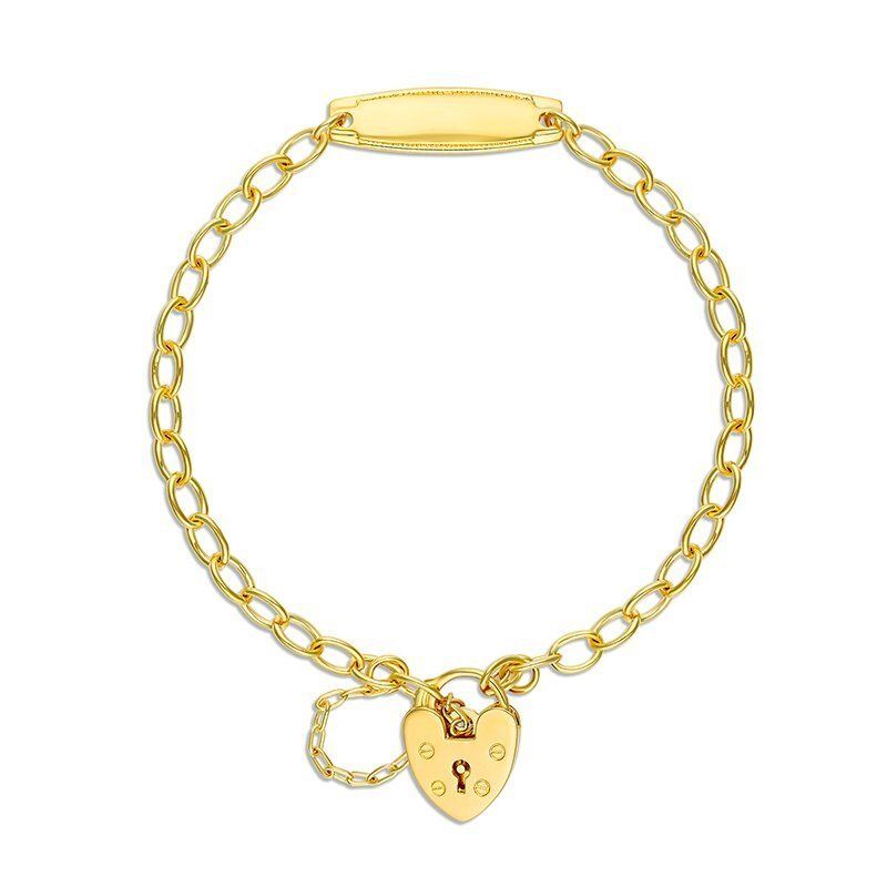 Baby ID Belcher Bracelet & Heart Padlock