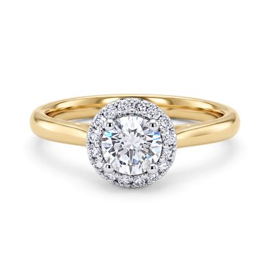 18ct Gold Round Halo Diamond Ring TDW =0.60ct 18ct Gold Round Halo Diamond Ring TDW =0.60ct